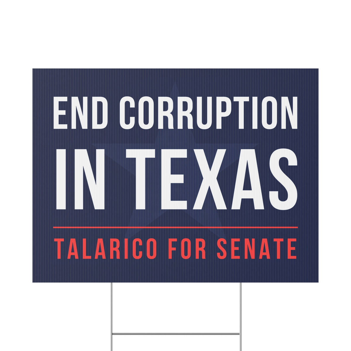 James Talarico Yard Sign, Texas Senate Yard Sign, End Corruption In Texas