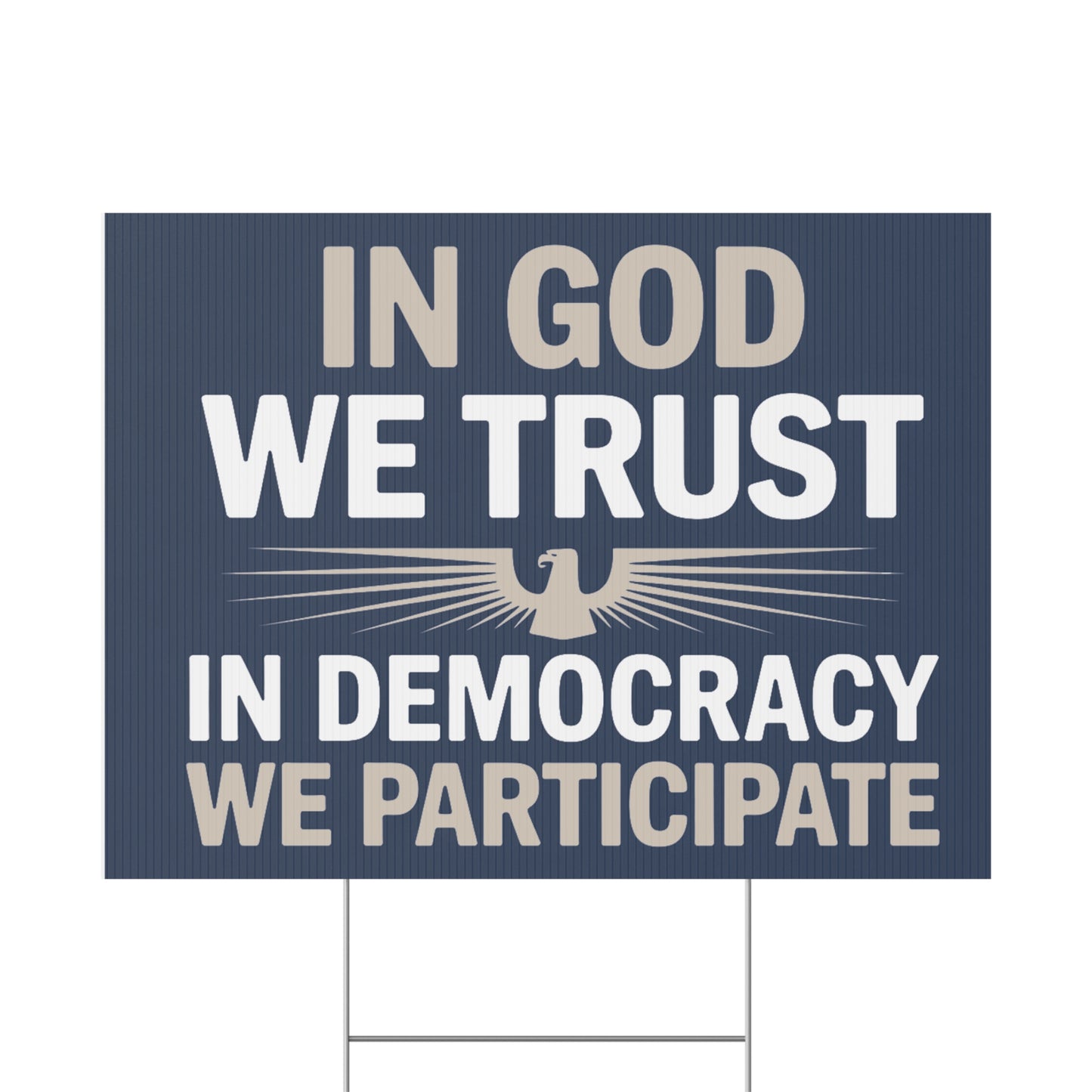 Anti Trump Yard Signs 3 Pack - Faith, Compassion and Democracy Designs - Free Shipping