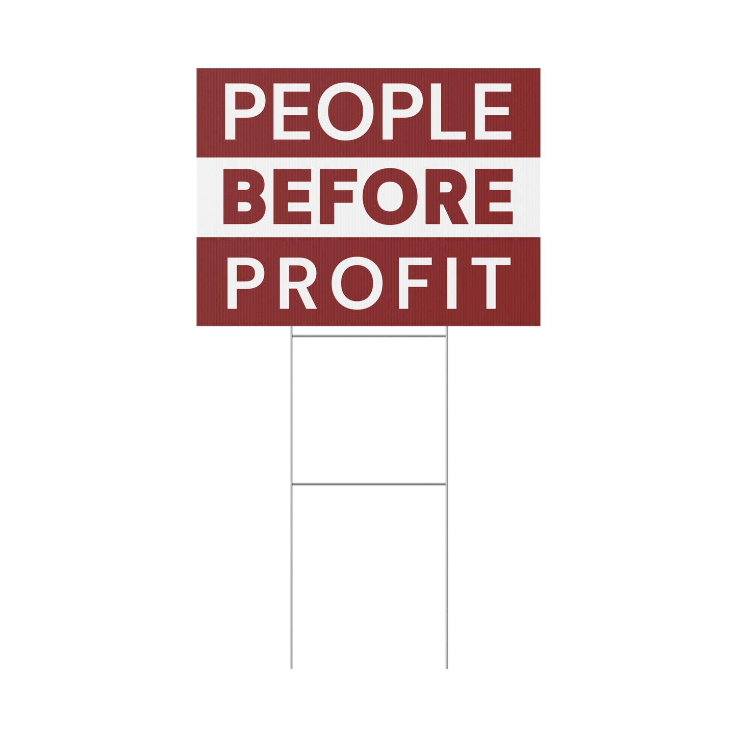 People Before Profit Yard Sign, Midterms Yard Sign