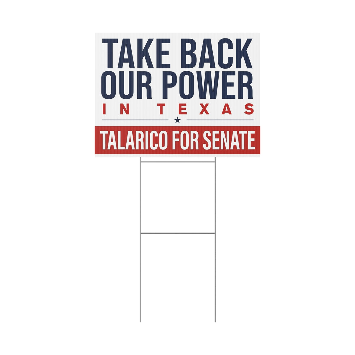 James Talarico Yard Sign, Texas Senate Yard Sign, Take Back Our Power in Texas