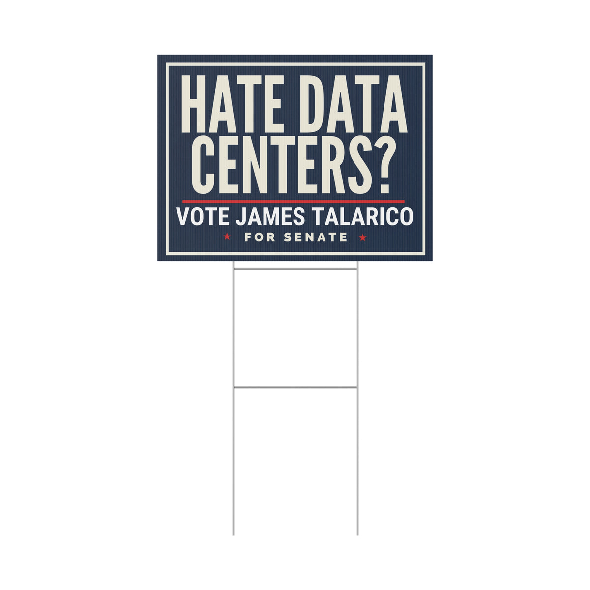 James Talarico Yard Sign, Texas Senate Yard Sign, Hate Data Centers?