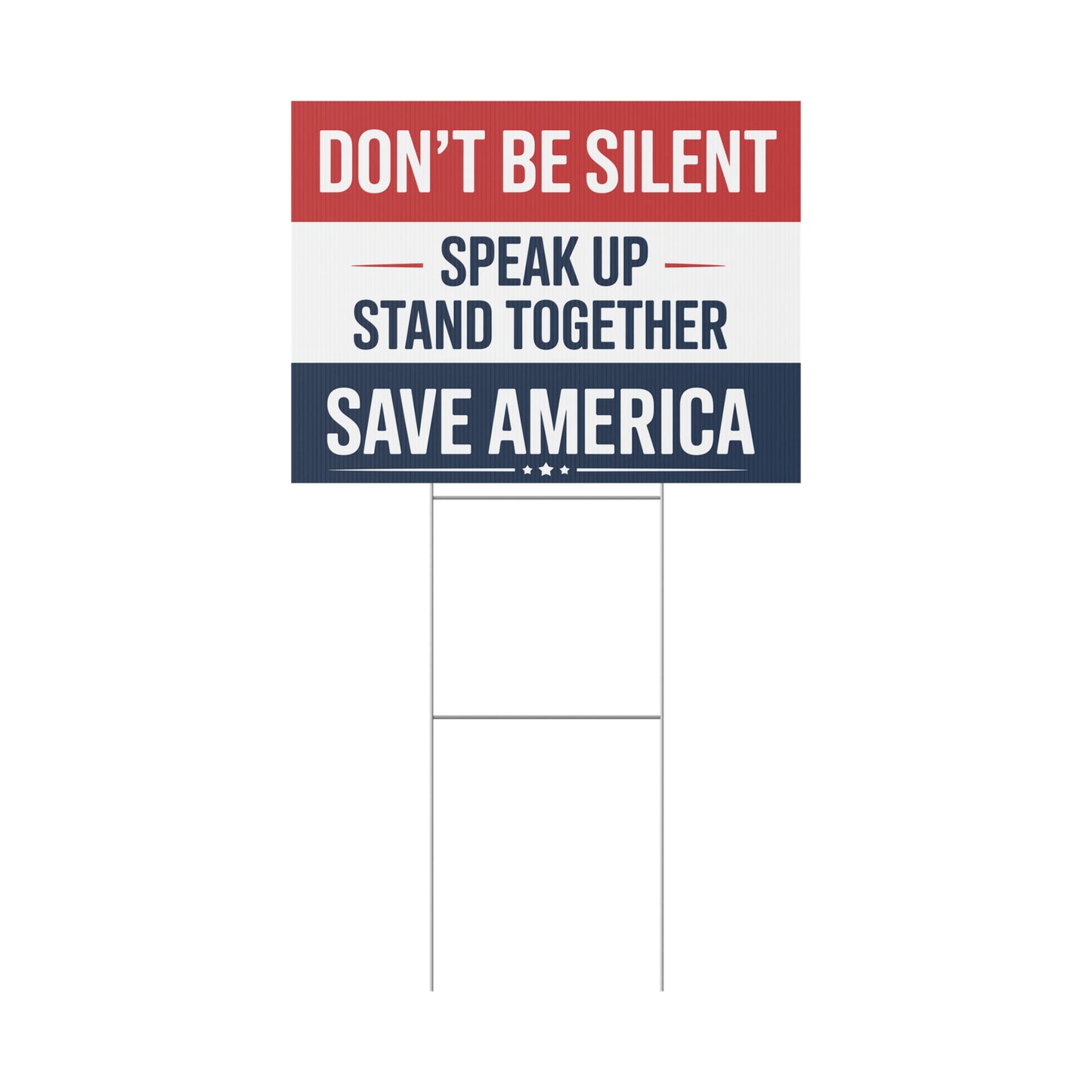 Anti Trump Yard Signs 3 Pack - Democracy Is Not a Spectator Sport - Unity Yard Signs