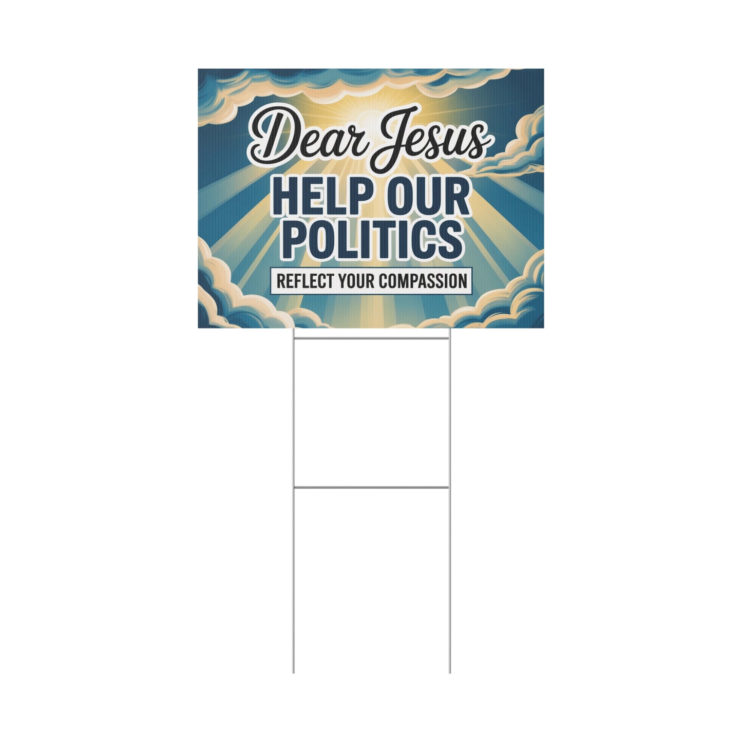 Anti Trump Yard Signs 3 Pack - Faith, Compassion and Democracy Designs - Free Shipping