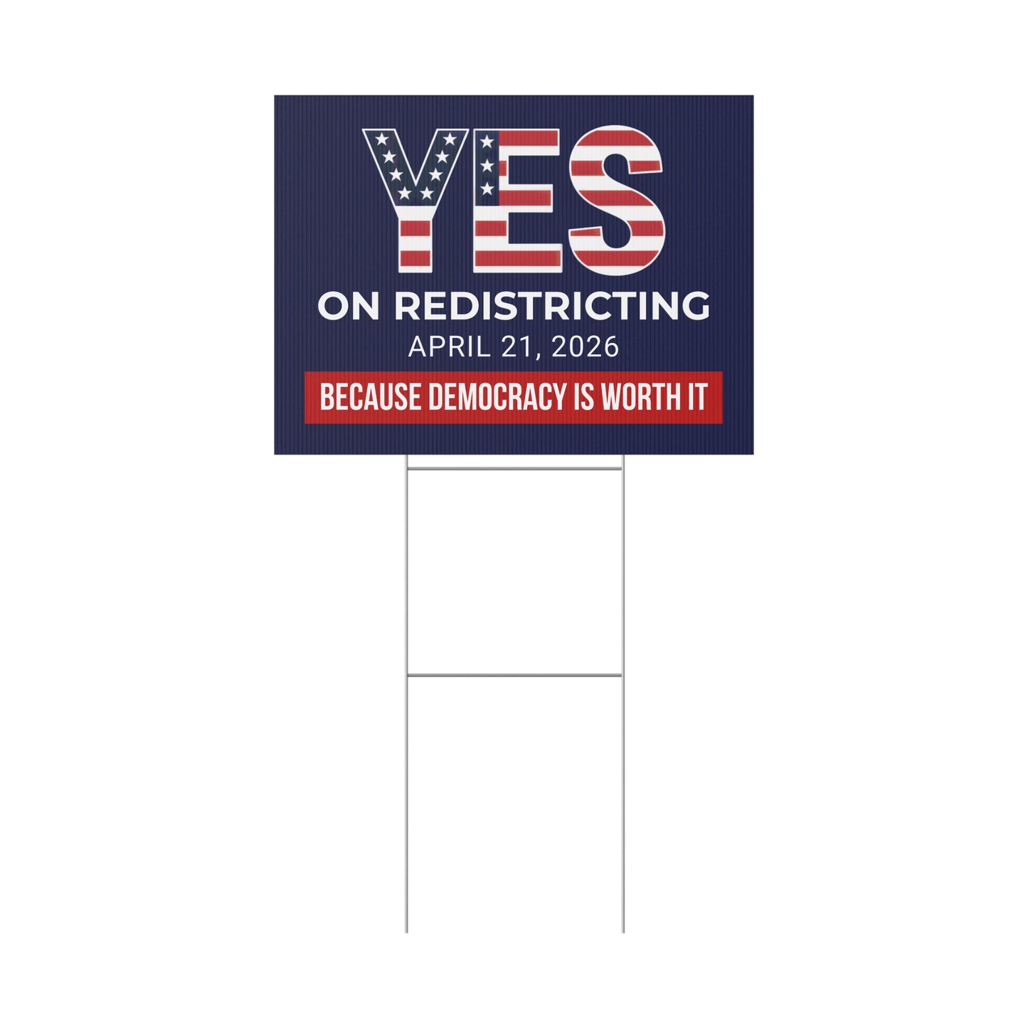 Yes on Virginia Redistricting Yard Sign - Virginia Special Election Yard Signs