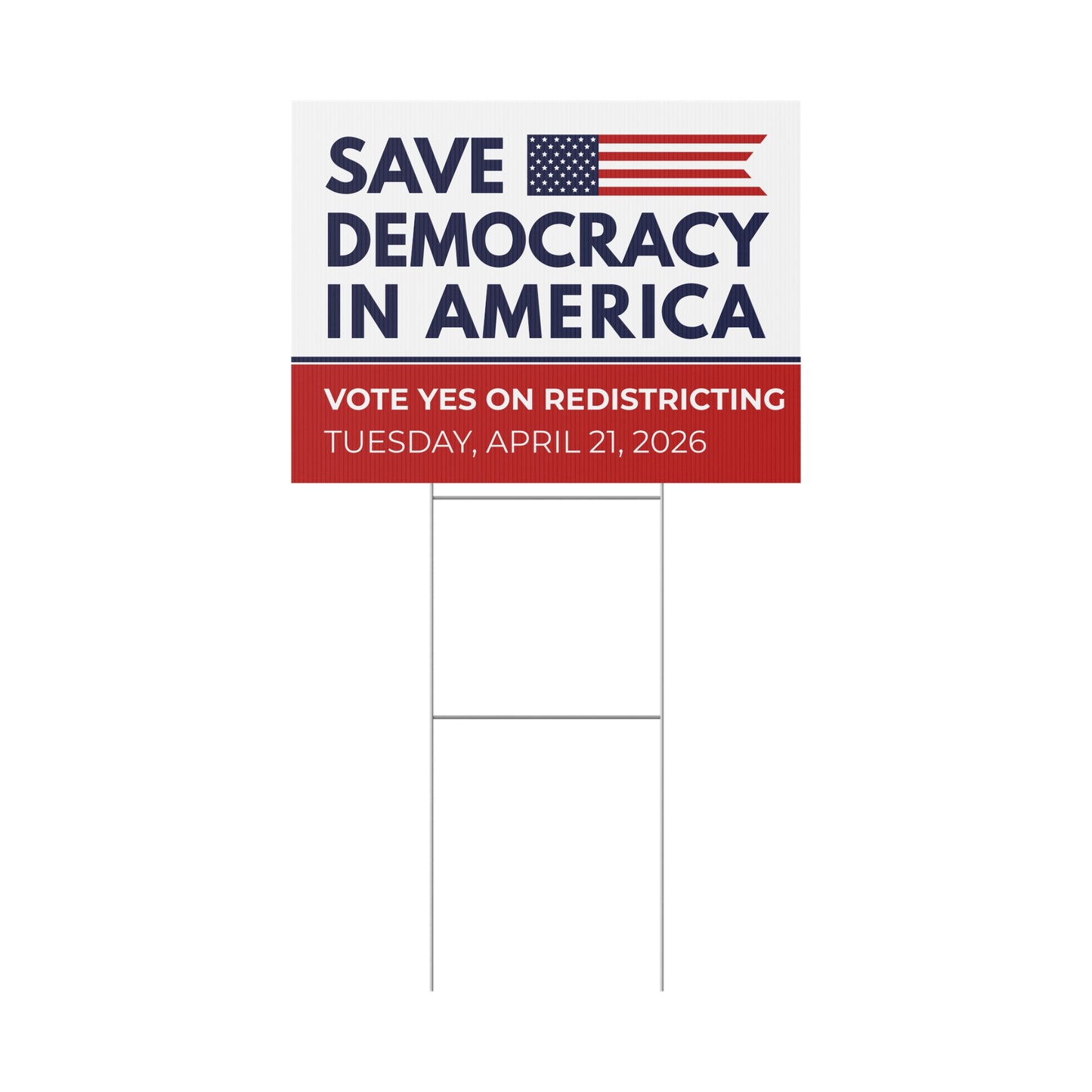 Yes on Virginia Redistricting Yard Sign - Virginia Special Election Yard Signs