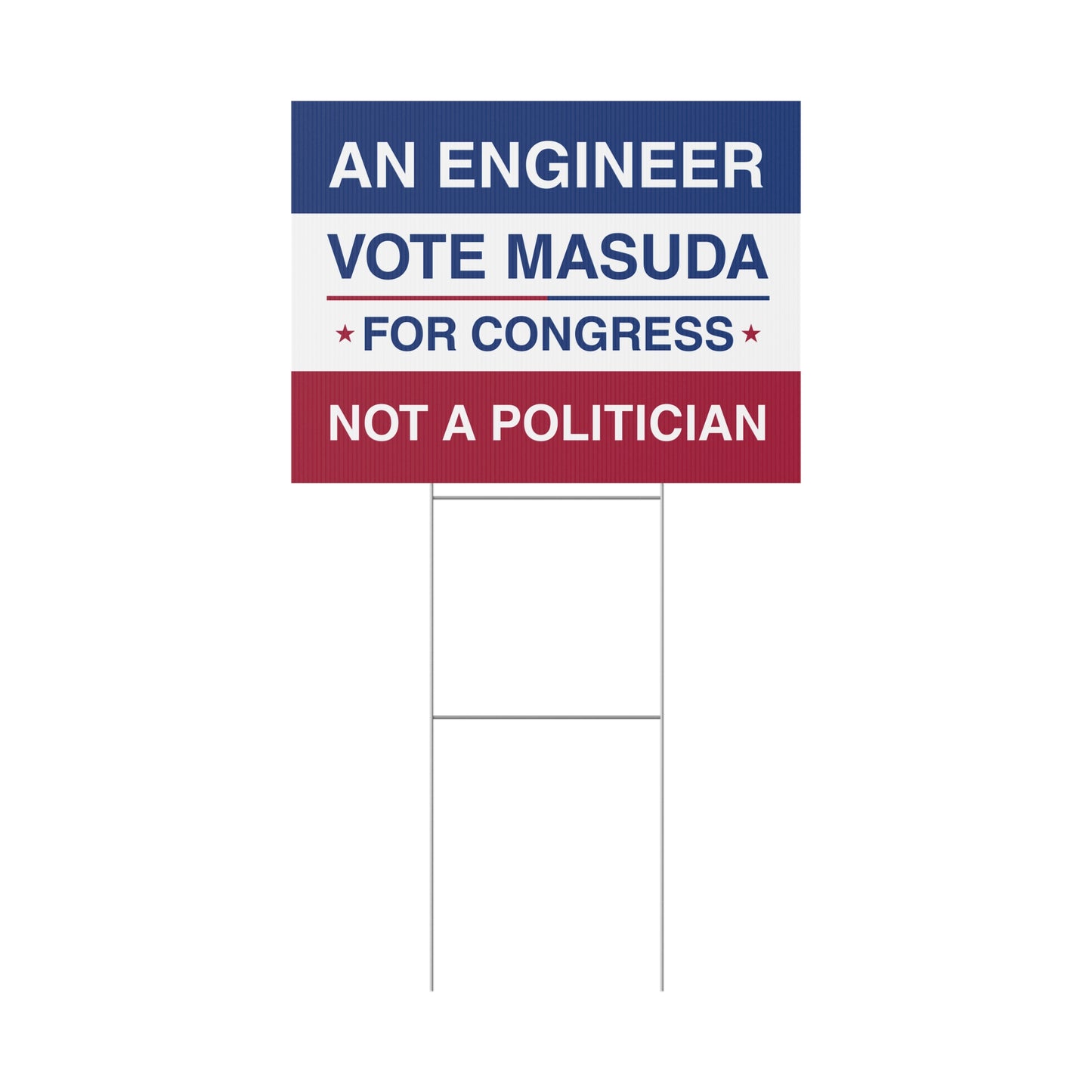 Masuda for Congress Yard Sign - CA5 Election Yard Sign