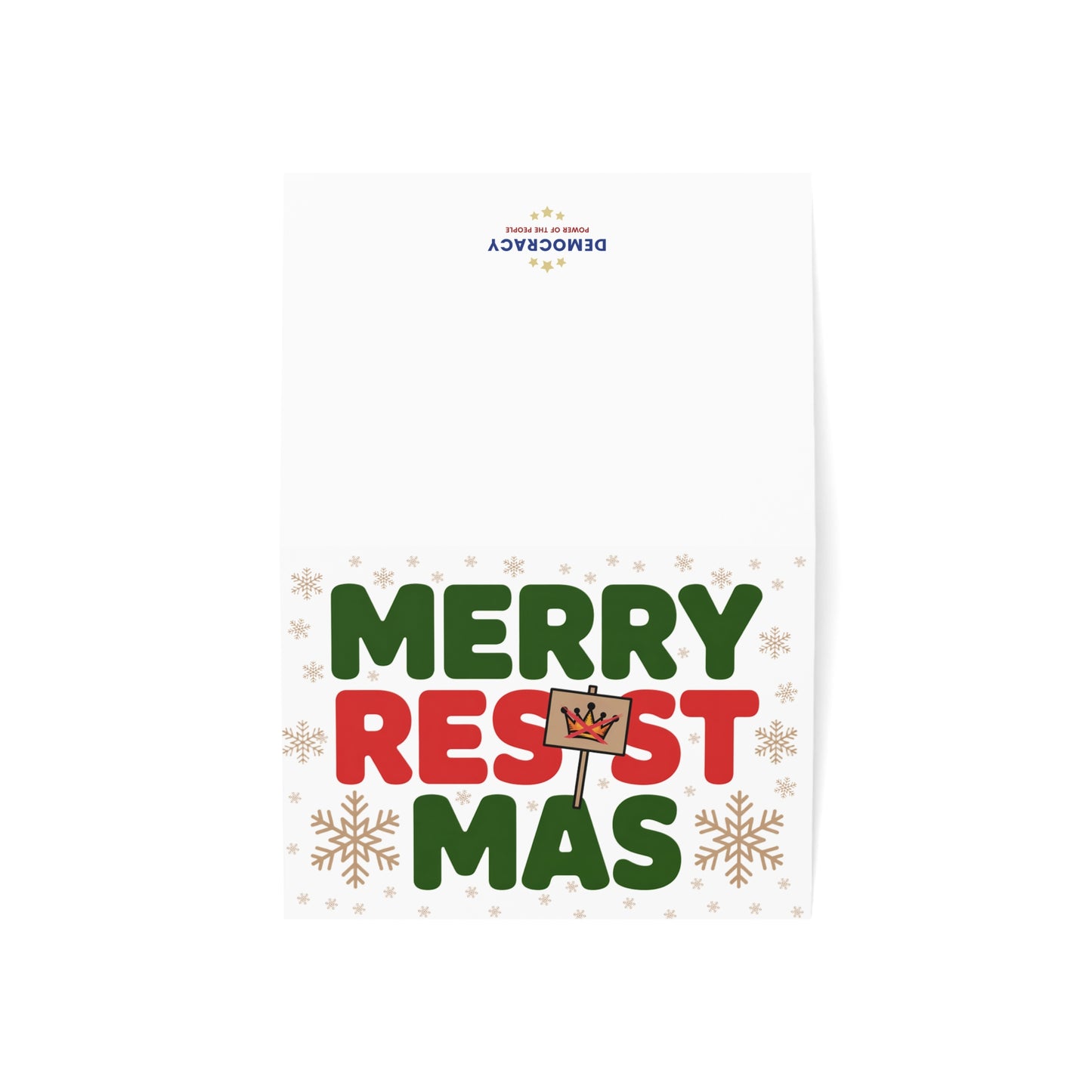 Merry Resistmas Cards, 2025 Christmas Cards, Political Greeting Cards, 7" x 5", Matte Finish, Packs of 5, 10 or 25, Free Shipping