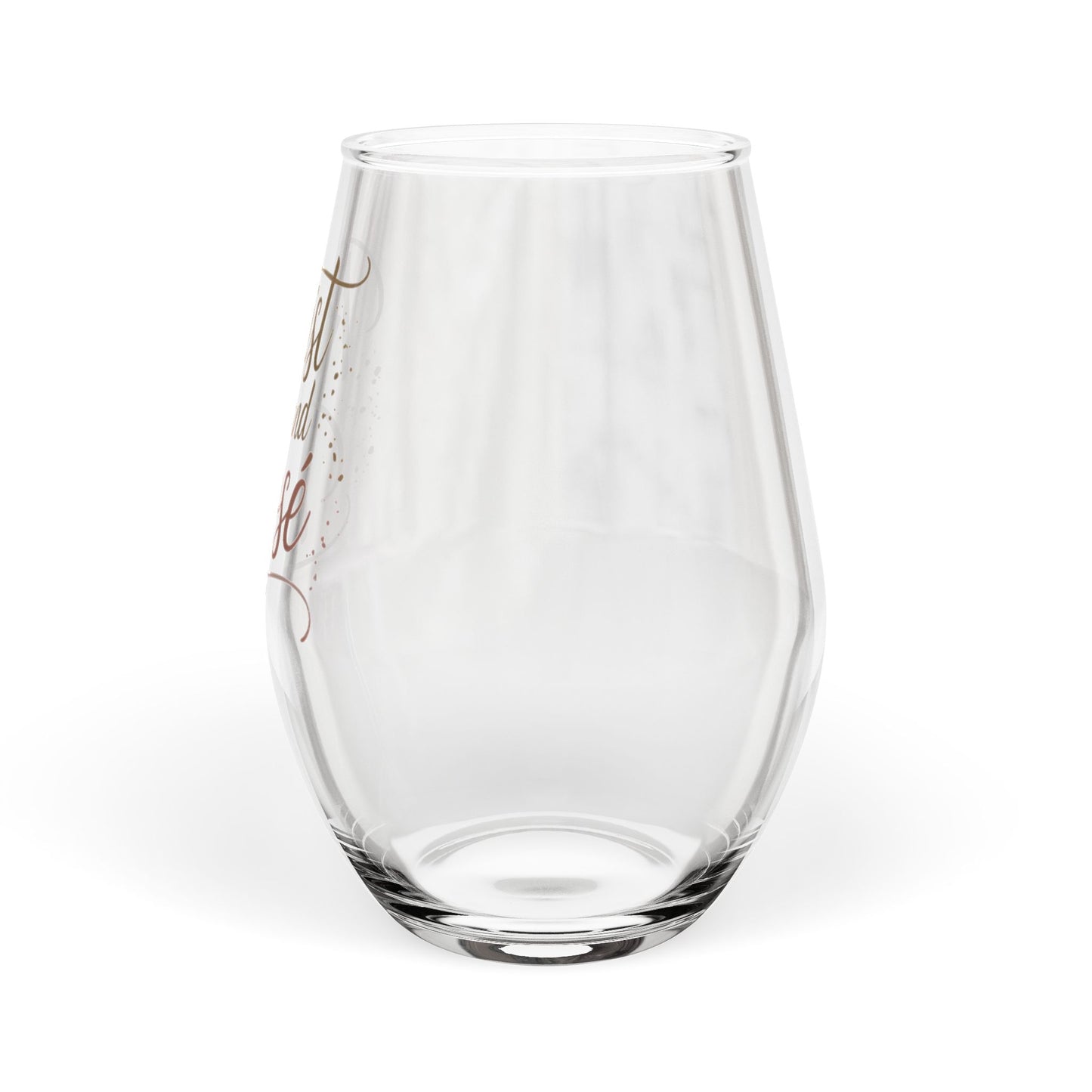 Resist and Rosé Stemless Wine Glass, Wholesale Political Wine Glasses