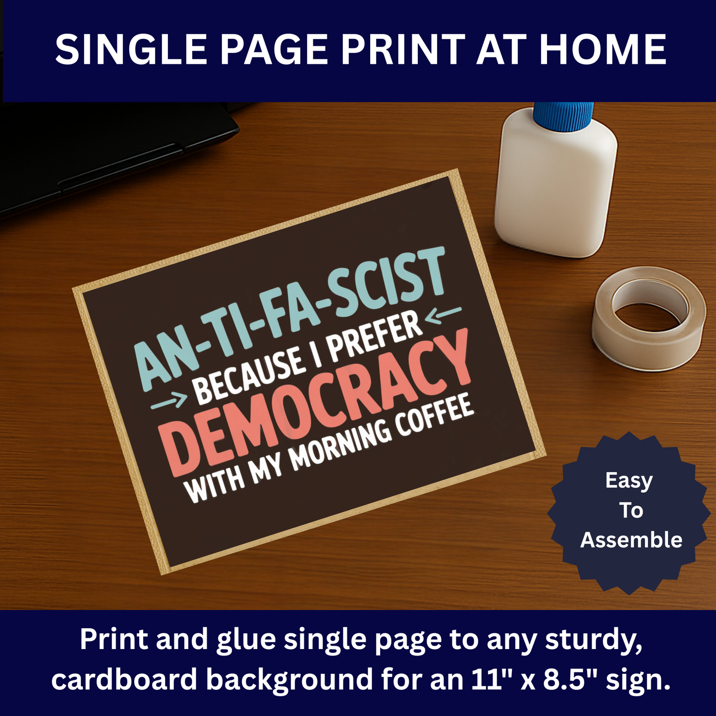 Portland Protest Sign, Funny Antifa Sign, Anti Trump Protest Sign, Protest Poster