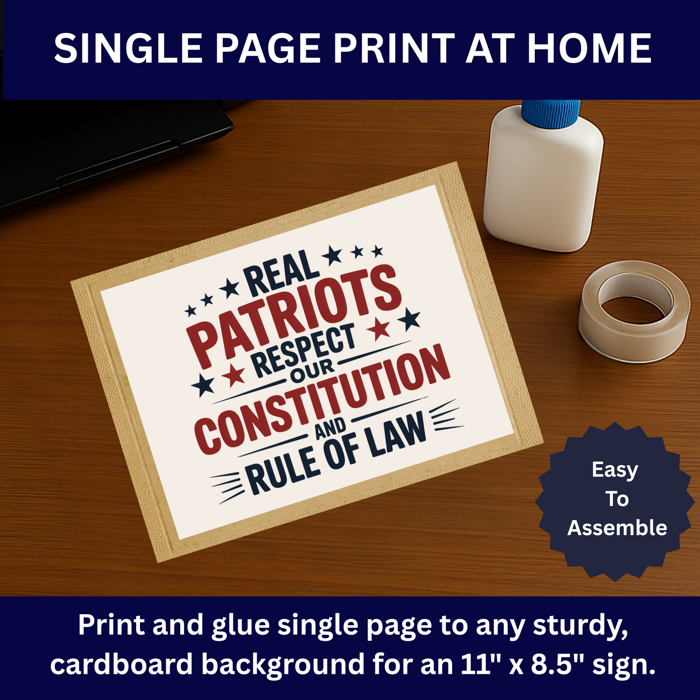 Printable Protest Signs, Digital Download Poster, Anti Trump Protest Signs, Political Posters, Print 2 Sizes at Home