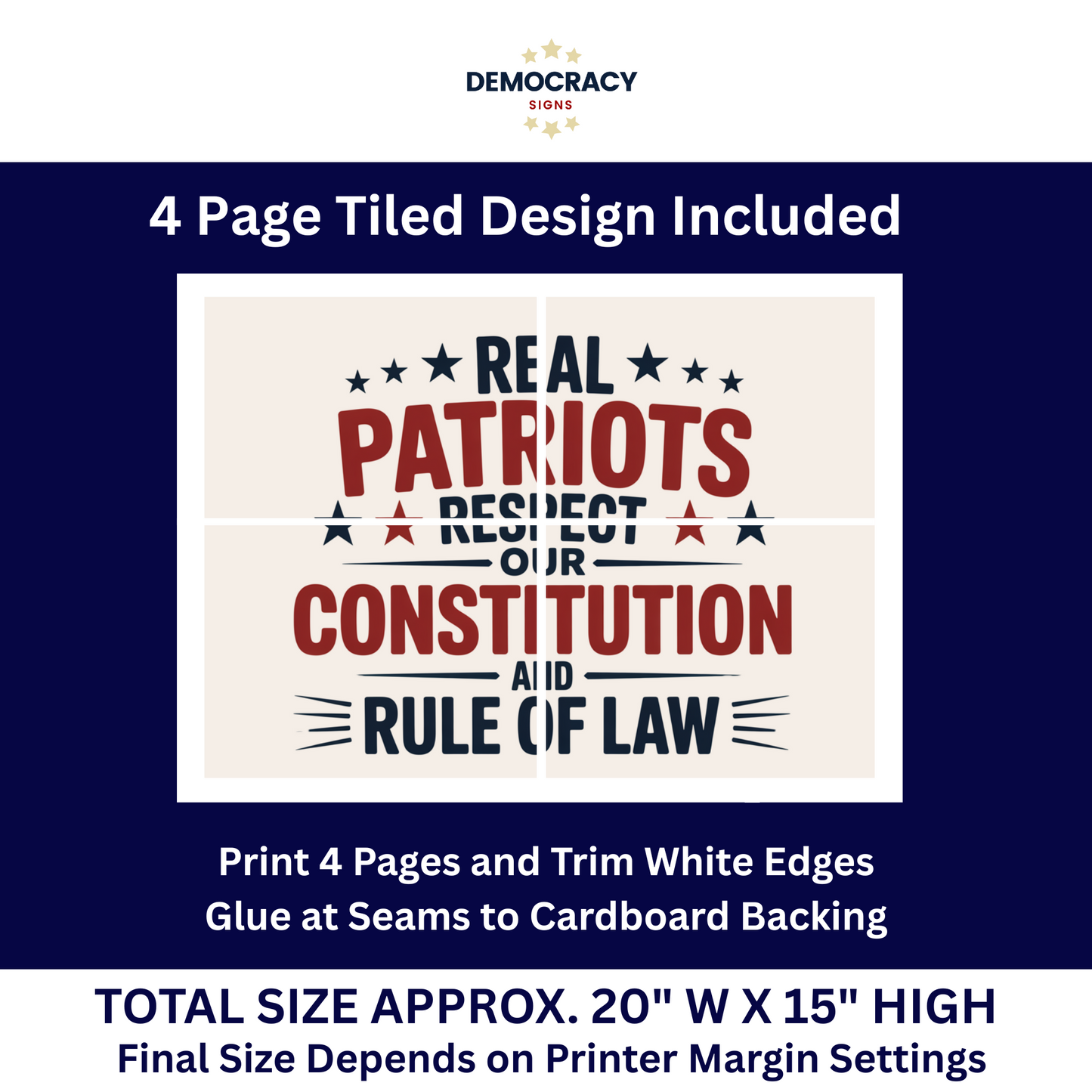 Printable Protest Signs, Digital Download Poster, Anti Trump Protest Signs, Political Posters, Print 2 Sizes at Home