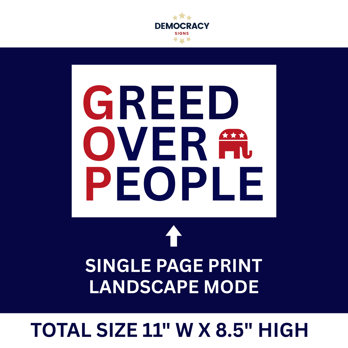 Print at Home Protest Sign Kit, 2 Sizes Included, Single Page (8.5" x 11"), or 2 Pages (17" x 11") Printable Protest Signs, Digital Download
