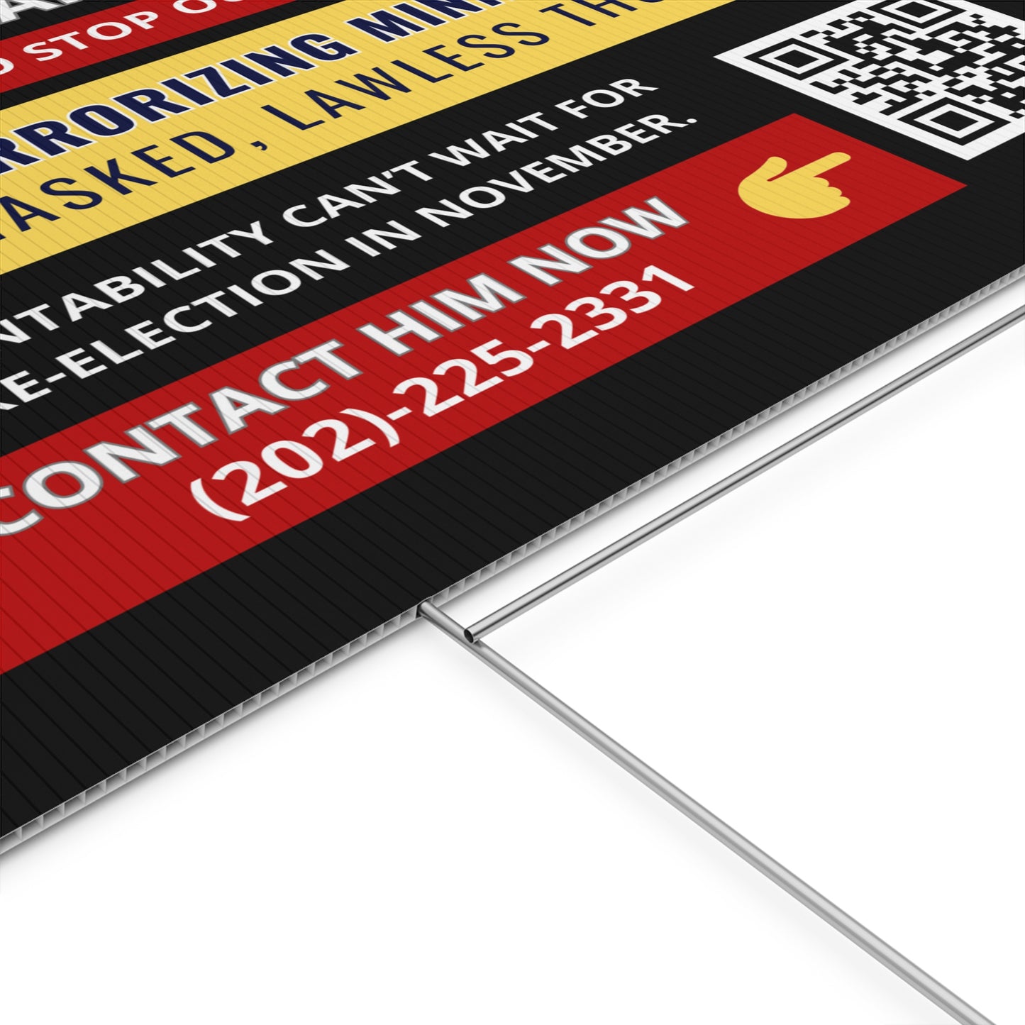 Minnesota Congressman Tom Emmer Yard Sign - 24" x 18" - Print on Both Sides - H Stake Included