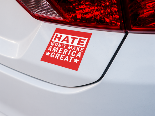 no hate bumper sticker