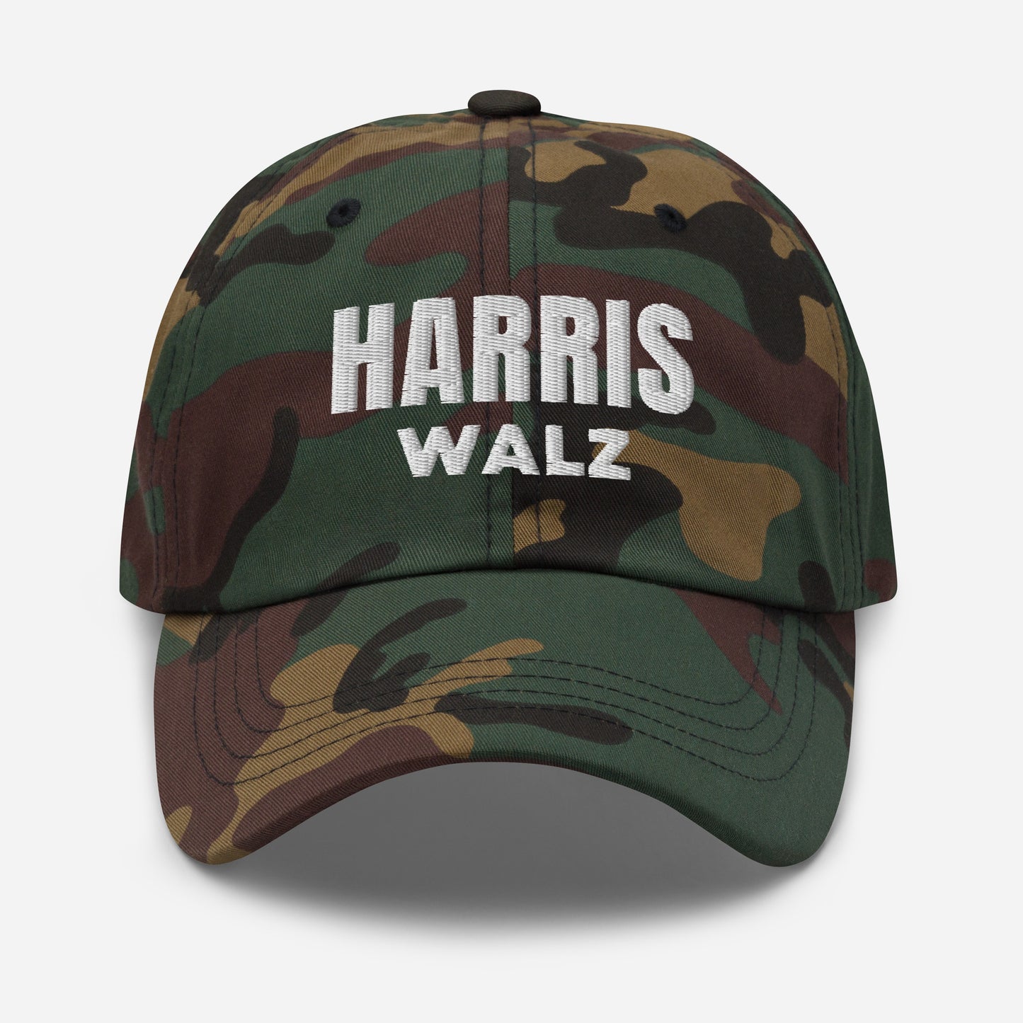 Harris Walz Camo Hat - Embroidered