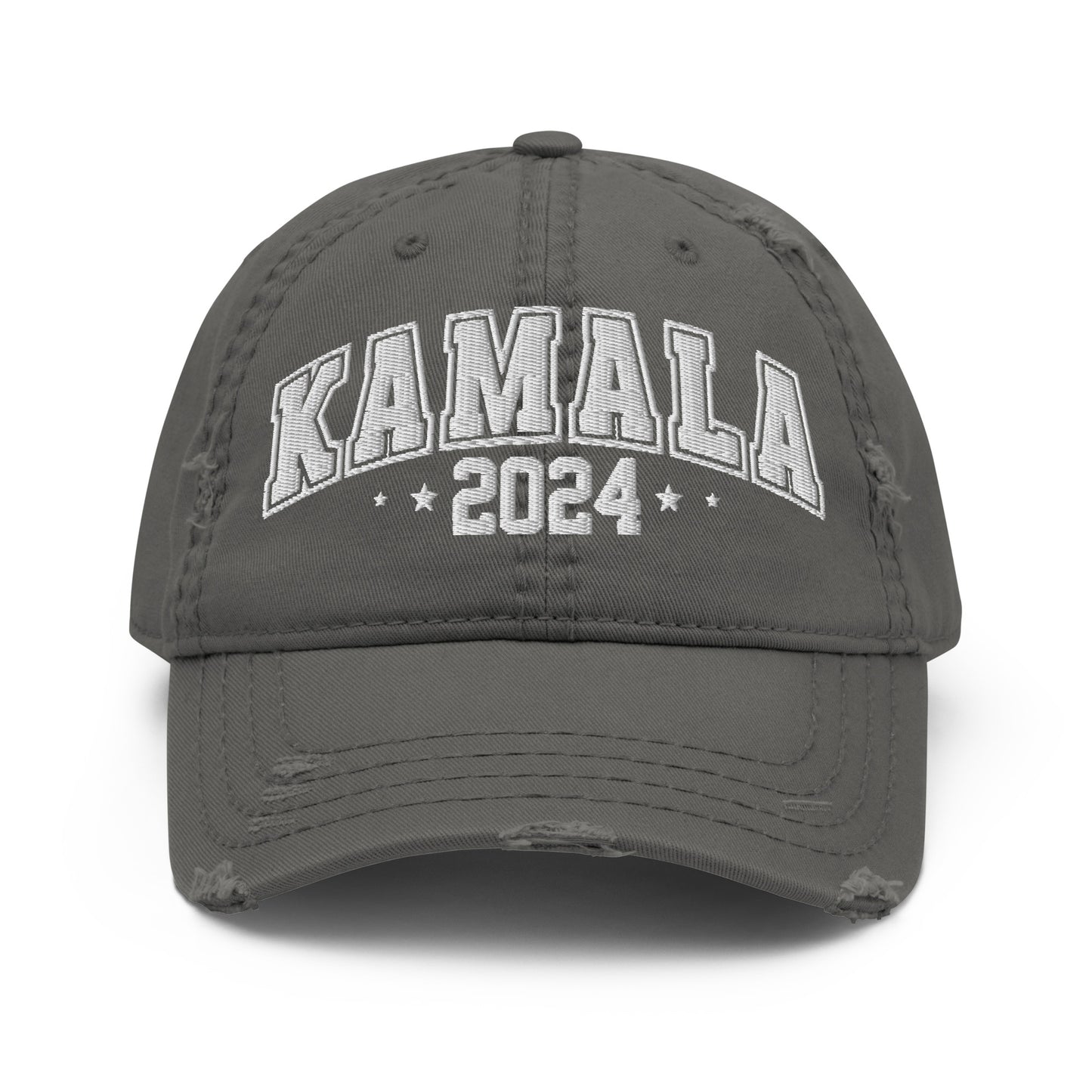 Kamala Harris Embroidered, Distressed Dad Hat