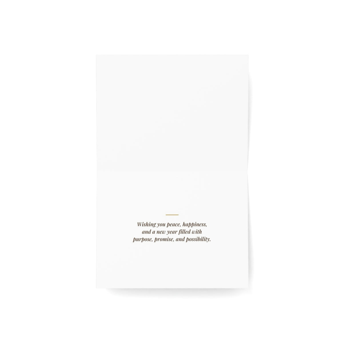 Hope for the Holidays (candles) greeting card, inside-open