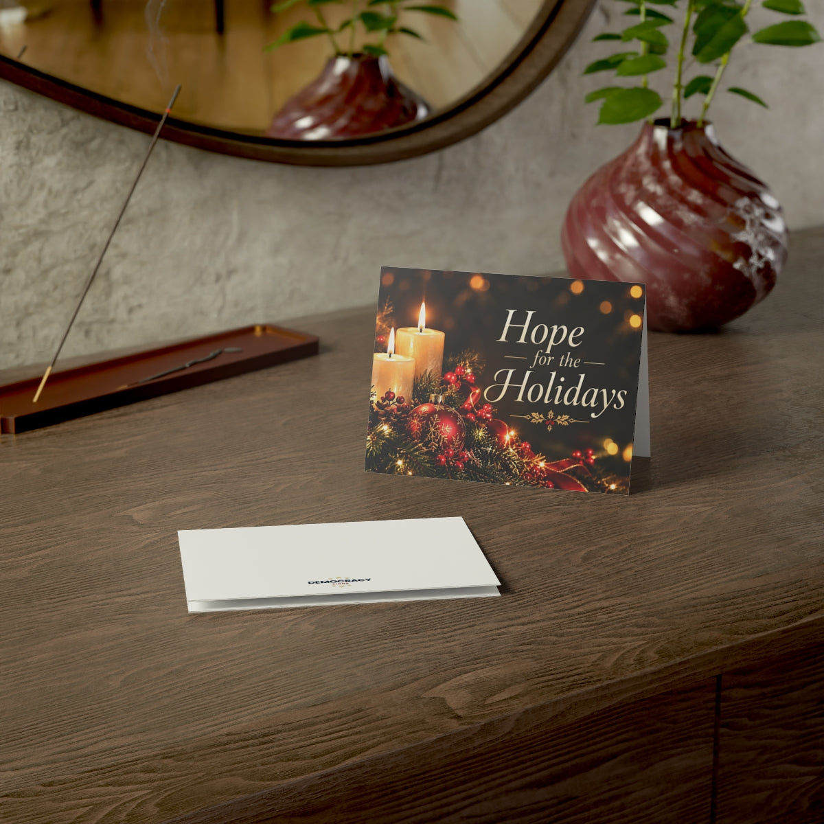 Hope for the Holidays (candles) greeting card, context-2