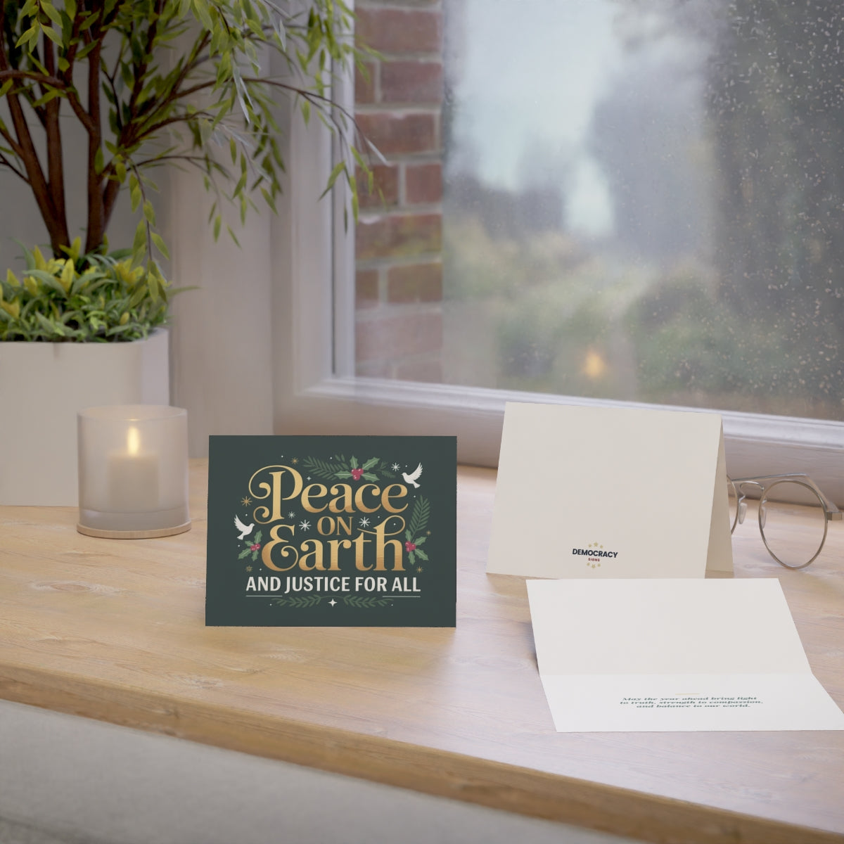 Peace on Earth and Justice for All greeting card, context-1