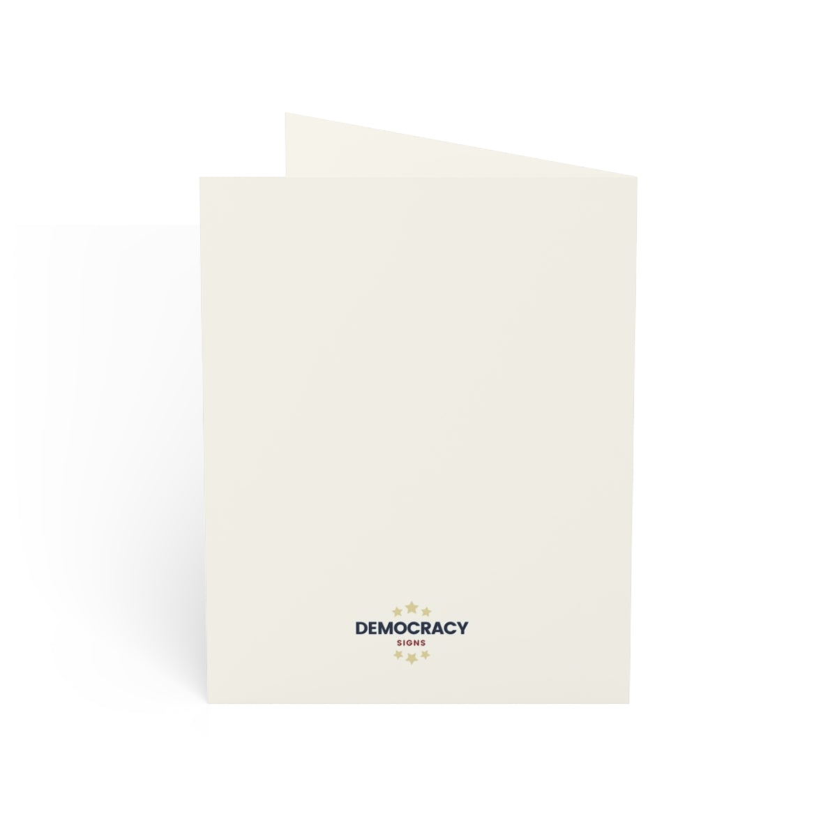 Peace on Earth, And Justice for All (cream) greeting card, back